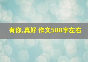 有你,真好 作文500字左右